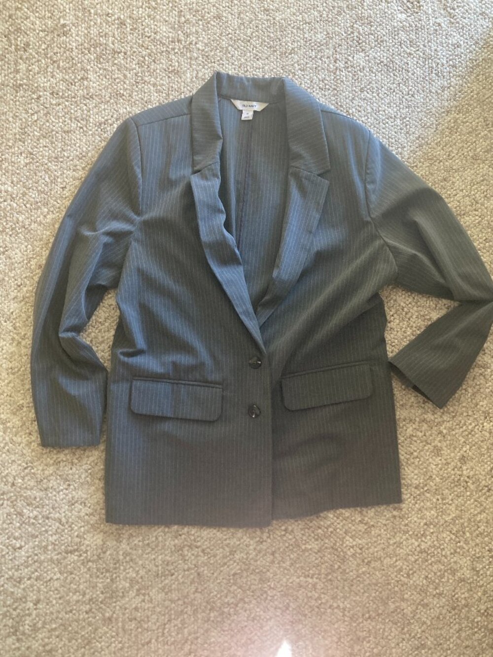 Old Navy gray pinstripe two button blazer size XL